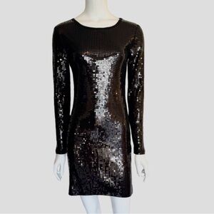 NWOT Michael Kors black sequin cocktail dress. Never worn. Size M.